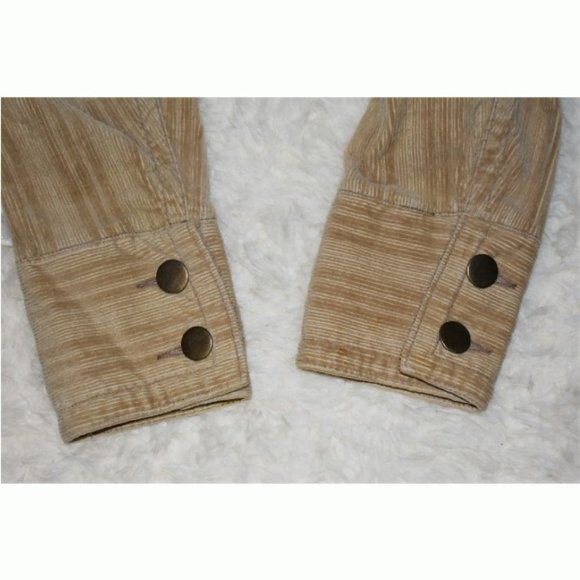 Maurices corduroy blazer jacket coat button pockets collar tan beige - Picture 3 of 6